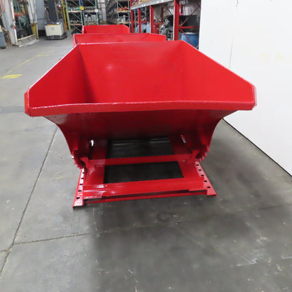 1-1/2 Cubic Yard Heavy Duty Self Dumping Trash Scrap Hopper 71"x 48"x 38" ID