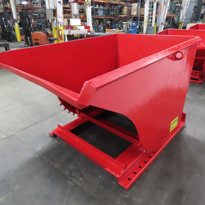 1-1/2 Cubic Yard Heavy Duty Self Dumping Trash Scrap Hopper 71"x 48"x 38" ID