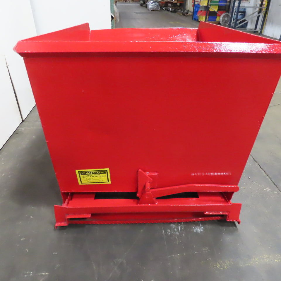1-1/2 Cubic Yard Heavy Duty Self Dumping Trash Scrap Hopper 71"x 48"x 38" ID