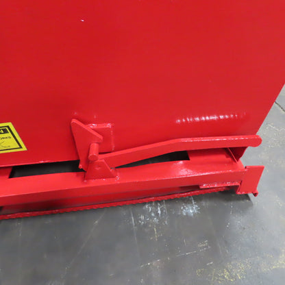 1-1/2 Cubic Yard Heavy Duty Self Dumping Trash Scrap Hopper 71"x 48"x 38" ID
