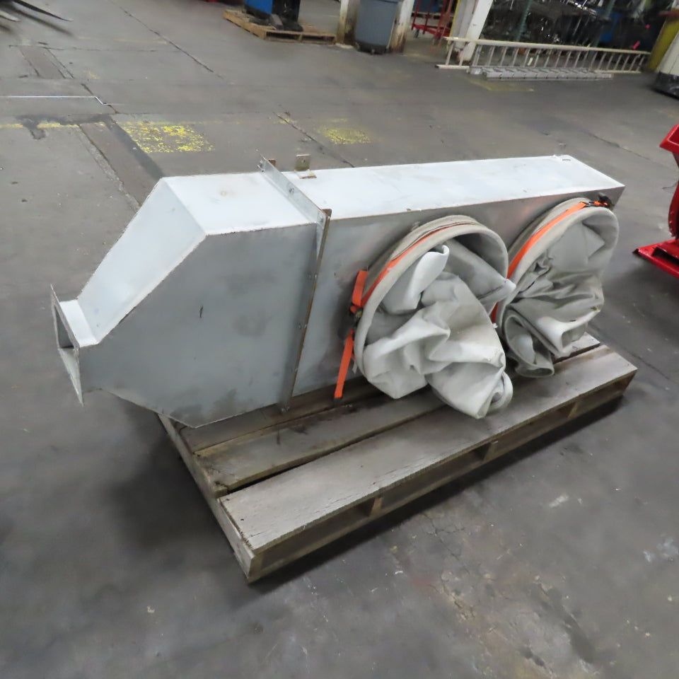 84" x 27" x 12" Ceiling Mount 2 Bag Manifold Dust Collector Plenum Box