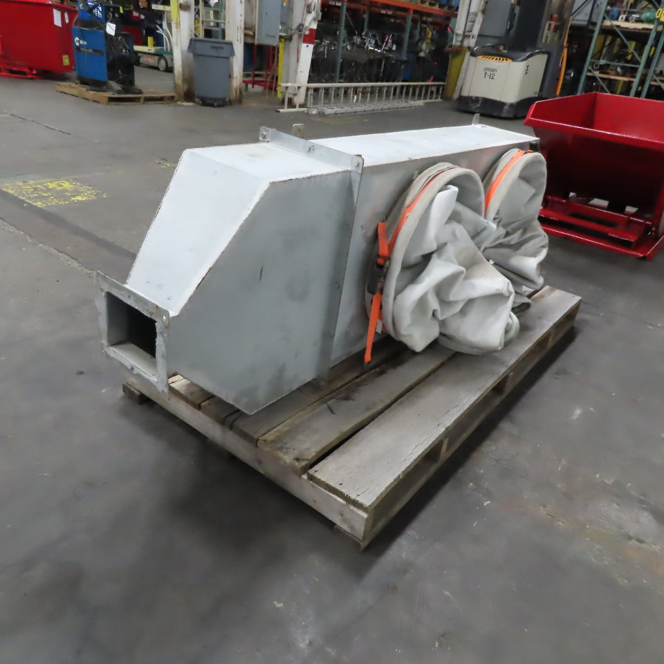 84" x 27" x 12" Ceiling Mount 2 Bag Manifold Dust Collector Plenum Box