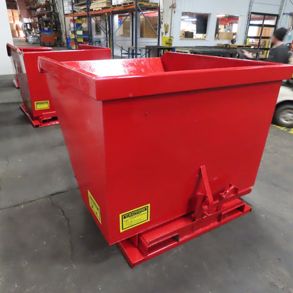 1.5 Cu Yd Light Duty Self Dumping Trash Hopper 62" x 53" x 41" ID