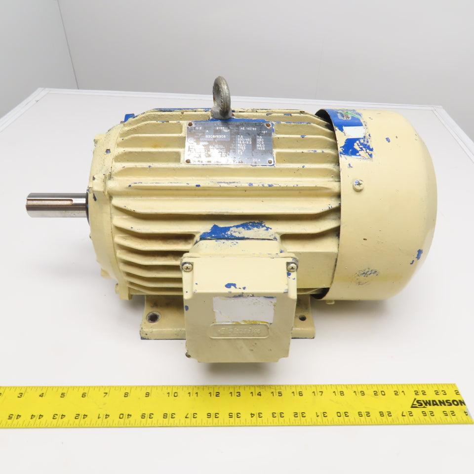 Elektrim AE 140789 213T 7.5HP AC Electric Motor 230/460V 3Ph 213T Frame 1765RPM
