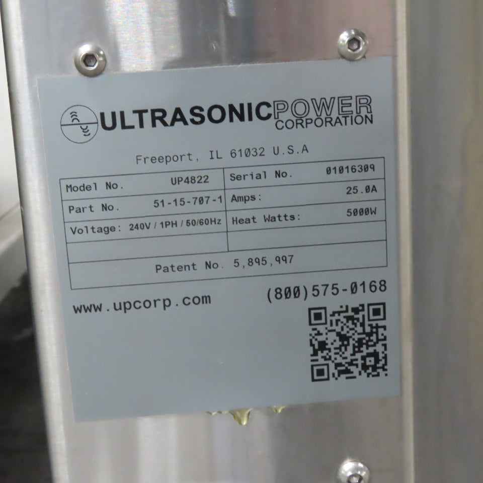 Ultrasonic Power UP4822 Heated 3 Tank Clean Rinse Drying System 240V 1Ph 90 USG