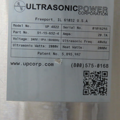 Ultrasonic Power UP4822 Heated 3 Tank Clean Rinse Drying System 240V 1Ph 90 USG
