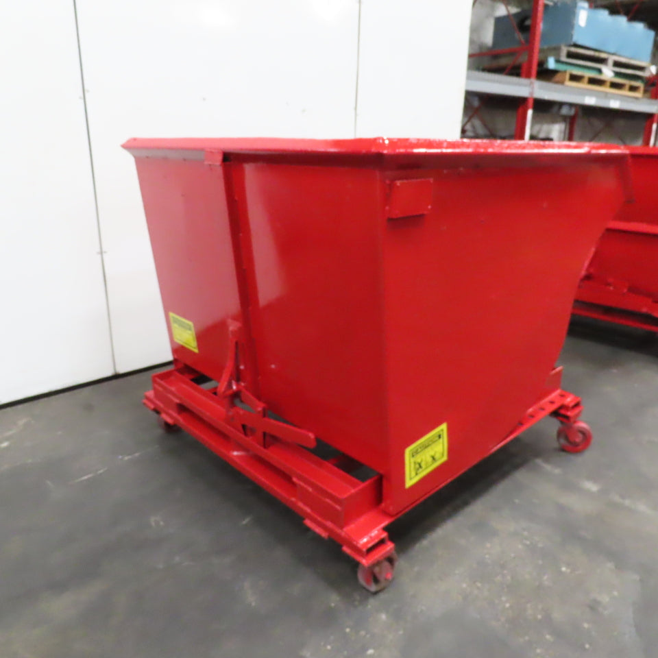 Galbreath 2 Cu Yard Heavy Duty Self Dumping Trash Scrap Hopper 2000# On Casters
