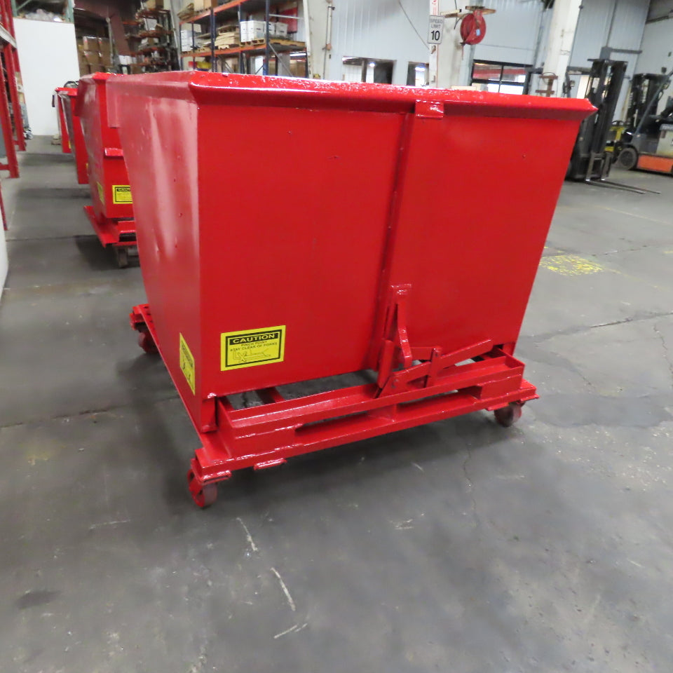 Galbreath 2 Cu Yard Heavy Duty Self Dumping Trash Scrap Hopper 2000# On Casters