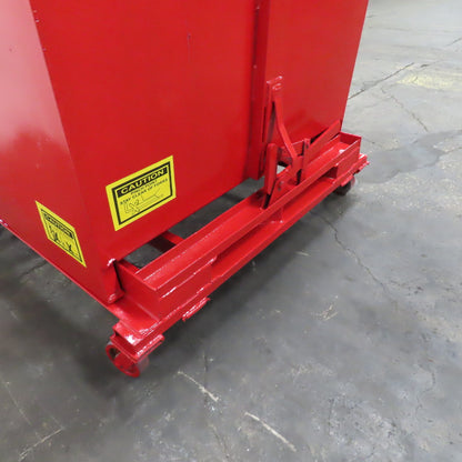 Galbreath 2 Cu Yard Heavy Duty Self Dumping Trash Scrap Hopper 2000# On Casters