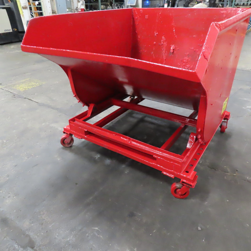 Galbreath 2 Cu Yard Heavy Duty Self Dumping Trash Scrap Hopper 2000# On Casters