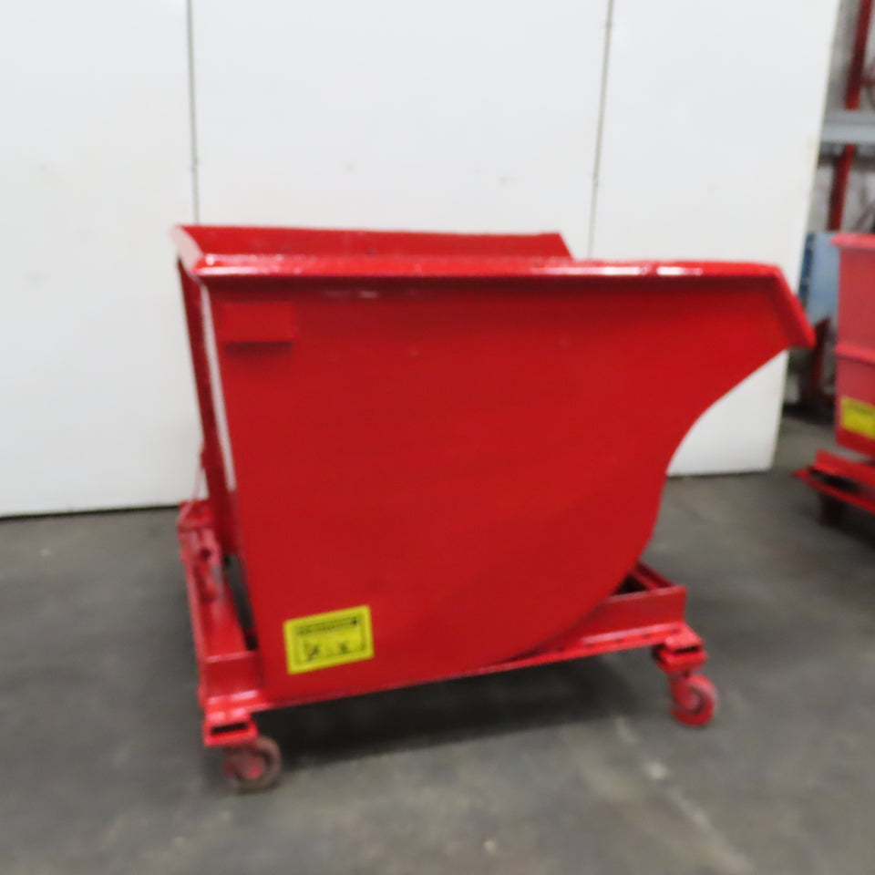 Galbreath 2 Cu Yard Heavy Duty Self Dumping Trash Scrap Hopper 2000# On Casters
