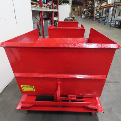 1-1/2 (1.5) Cubic Yard Self Dumping Trash Scrap Hopper W/ Casters