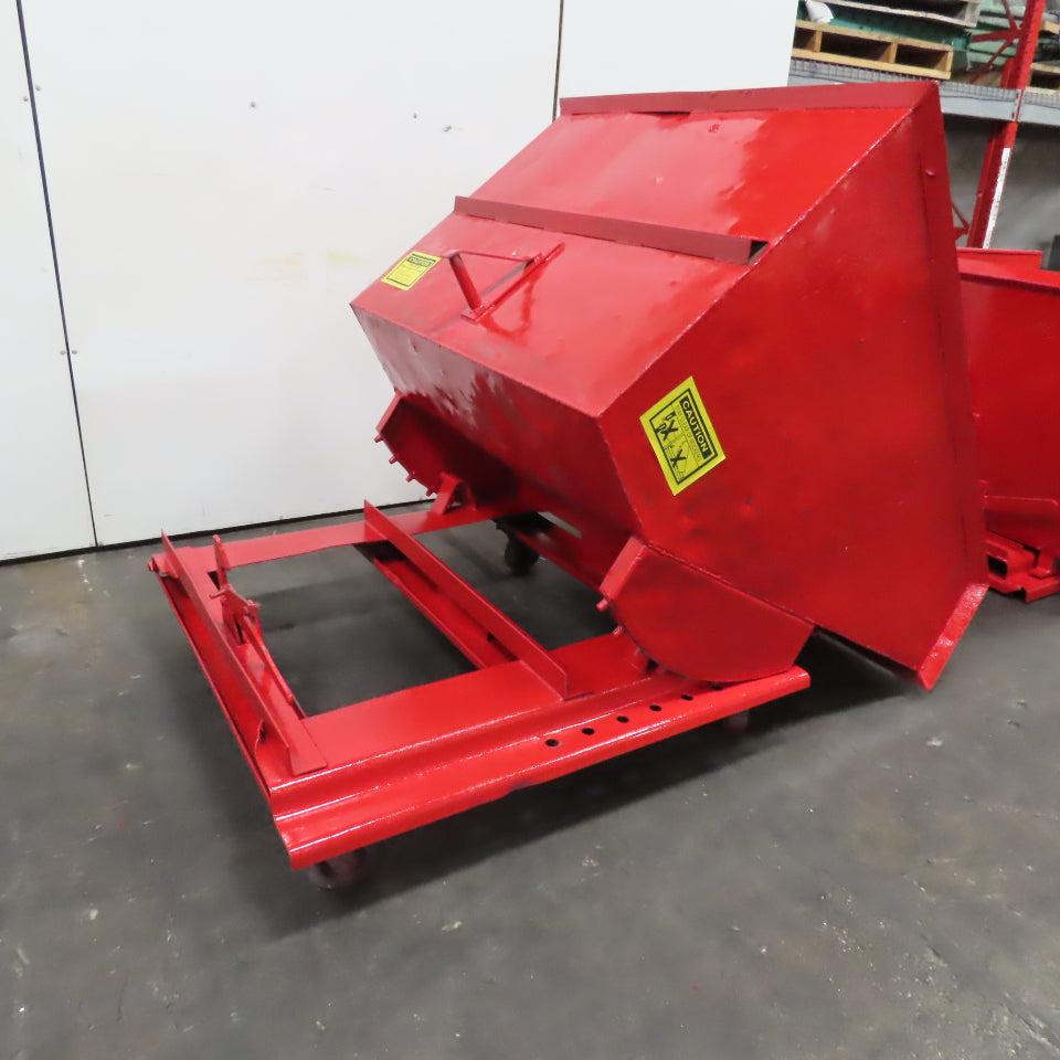 1-1/2 (1.5) Cubic Yard Self Dumping Trash Scrap Hopper W/ Casters