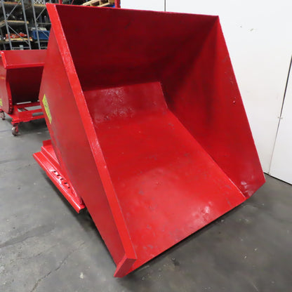 1-1/2 (1.5) Cubic Yard Self Dumping Trash Scrap Hopper W/ Casters