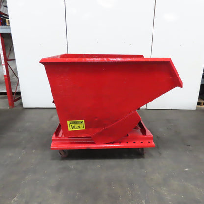 1-1/2 (1.5) Cubic Yard Self Dumping Trash Scrap Hopper W/ Casters
