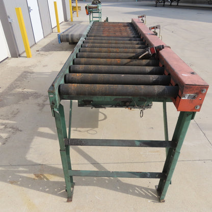 Roach 25" BF x 120" OAL Powered Roller Conveyor 90° Chain Drive Transfer 20FPM