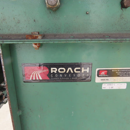 Roach 25" BF x 120" OAL Powered Roller Conveyor 90° Chain Drive Transfer 20FPM