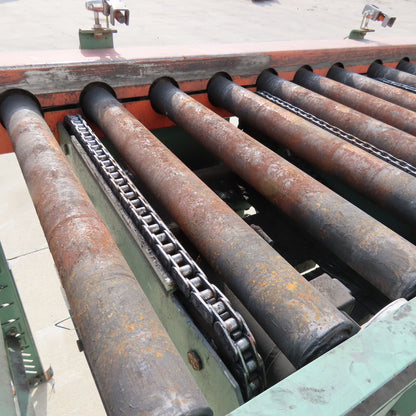 Roach 25" BF x 120" OAL Powered Roller Conveyor 90° Chain Drive Transfer 20FPM