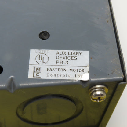 Eastern Motor Controls PB-3 3-Button Open Close Stop Push Button Station