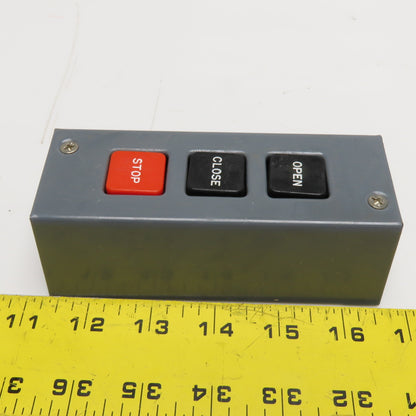 Eastern Motor Controls PB-3 3-Button Open Close Stop Push Button Station