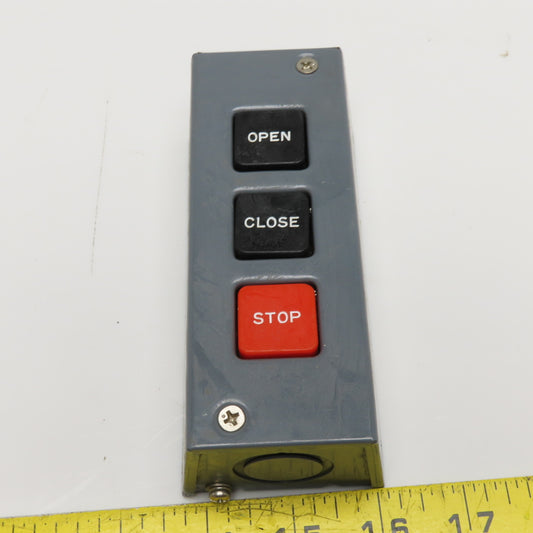 Eastern Motor Controls PB-3 3-Button Open Close Stop Push Button Station