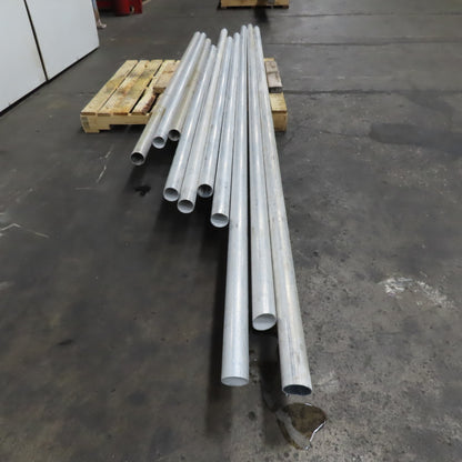 2-1/2" Aluminum Pneumatic Powder Conveying Line Pipe 80' Total 10 Pieces