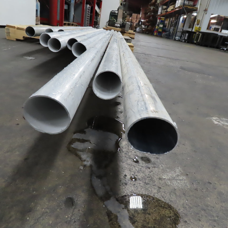 2-1/2" Aluminum Pneumatic Powder Conveying Line Pipe 80' Total 10 Pieces