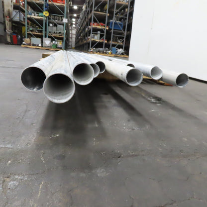 2-1/2" Aluminum Pneumatic Powder Conveying Line Pipe 80' Total 10 Pieces