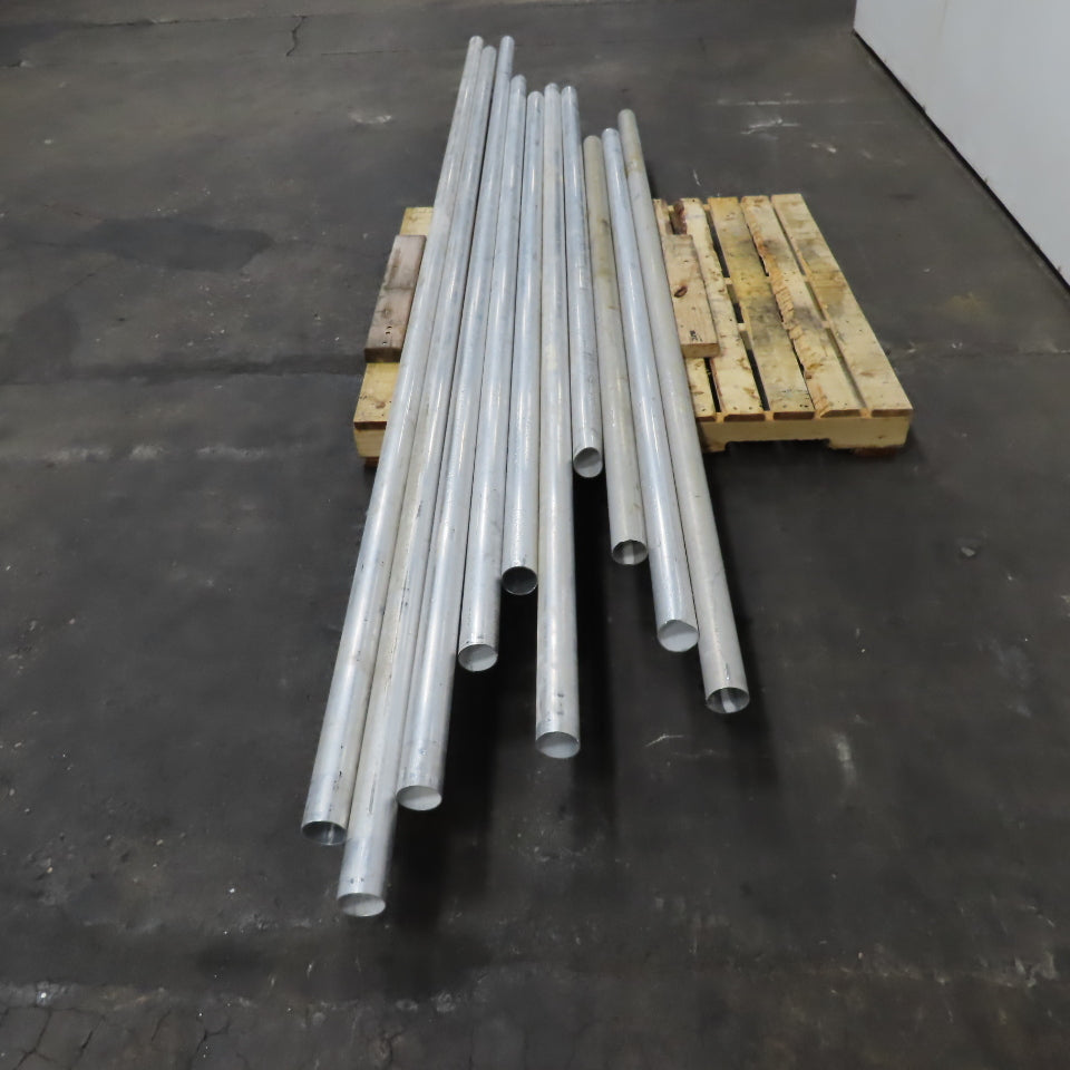2-1/2" Aluminum Pneumatic Powder Conveying Line Pipe 80' Total 10 Pieces