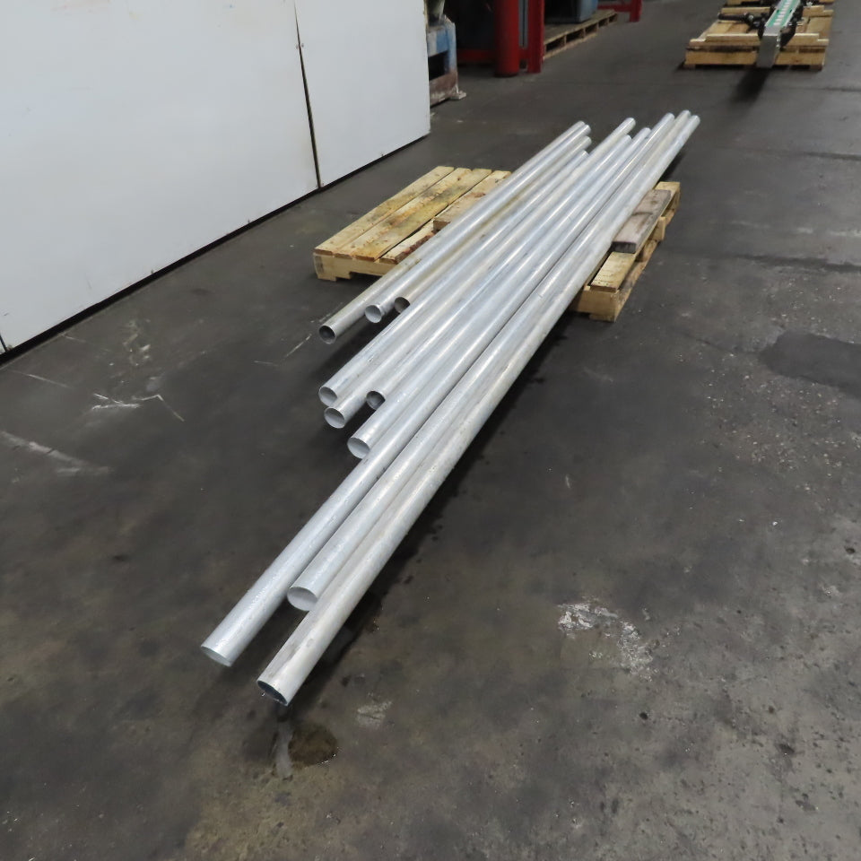 2-1/2" Aluminum Pneumatic Powder Conveying Line Pipe 80' Total 10 Pieces