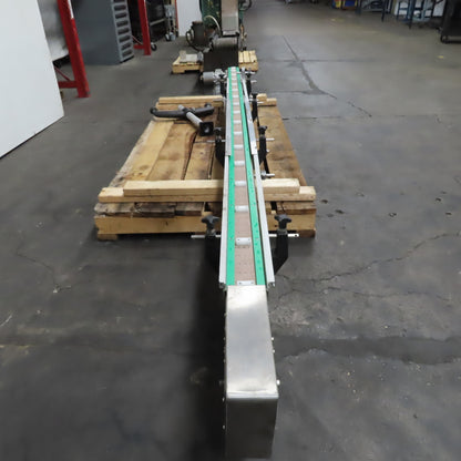 3-1/2" W Table Top Cleated Chain Conveyor 122" Bed Length 70FPM