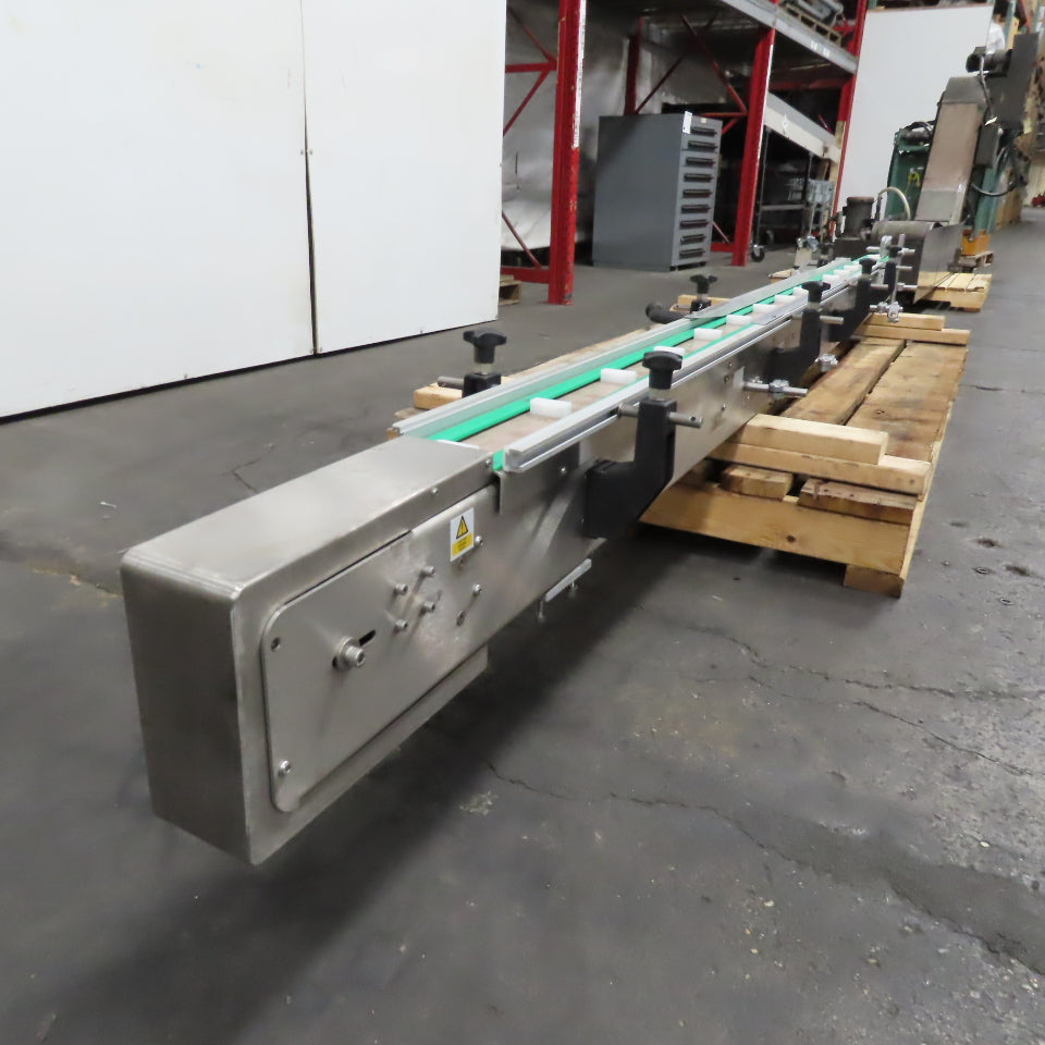 3-1/2" W Table Top Cleated Chain Conveyor 122" Bed Length 70FPM
