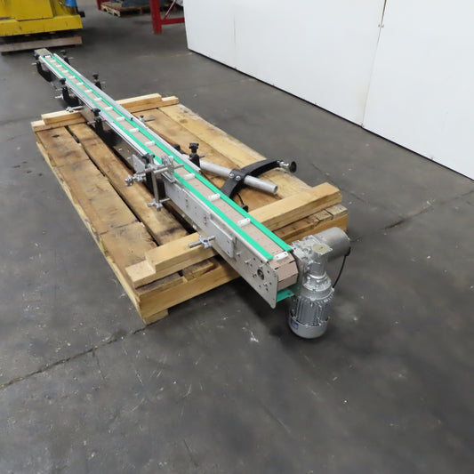 3-1/2" W Table Top Cleated Chain Conveyor 122" Bed Length 70FPM