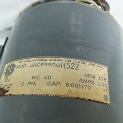 General Electric 5KCP39GGH522 Electric Motor 115V 1.0A 1Ph 175RPM Tested