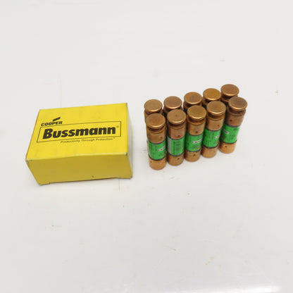 Bussmann FRN-R-10 10A 250V Fusetron Dual Element Time Delay RK5 Fuses Lot of 10