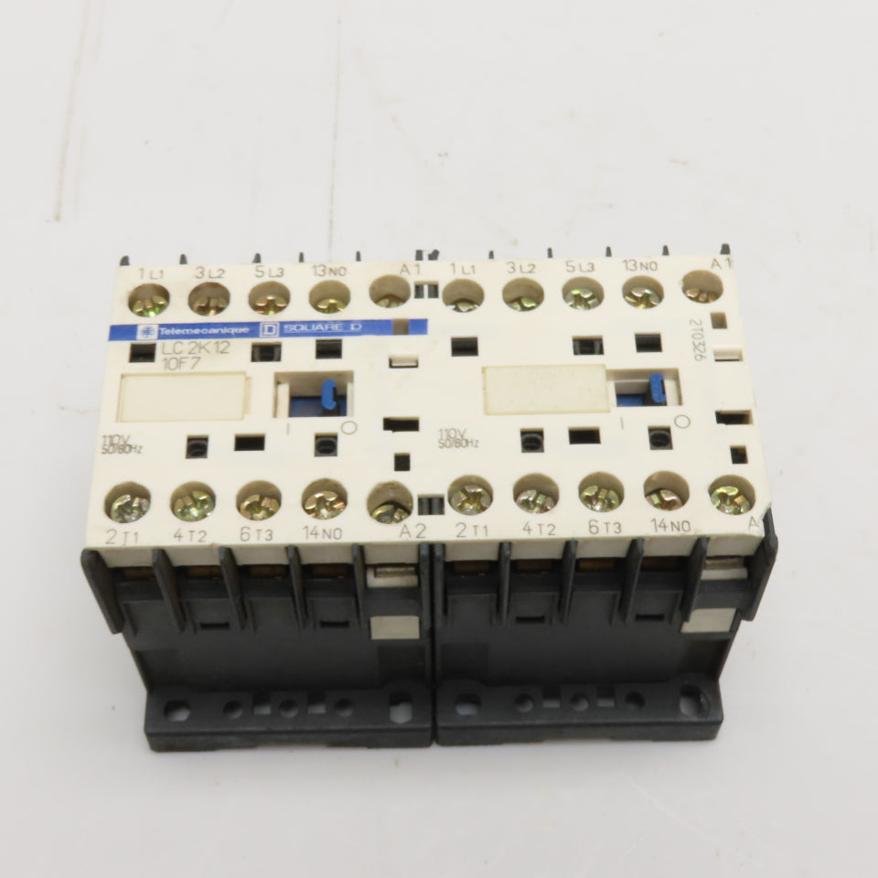 Square D LC2K12 10F7 110V 20A 10HP Reversing Contactor Assembly