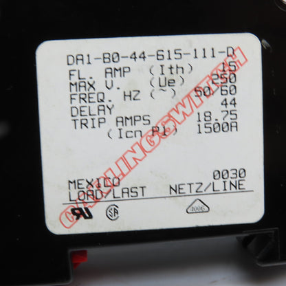 Carling DA1-B0-44-615-111-D 15A 250VAC 1-Pole Magnetic Circuit Breaker