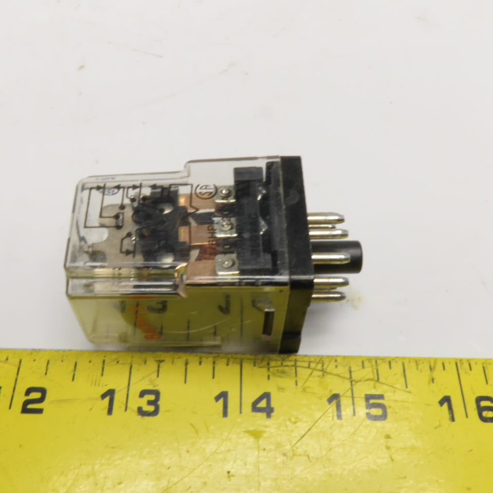 Potter & Brumfield KRPA-14AG-120 120VAC 10A 3PDT 11-Pin Plug-In Relay