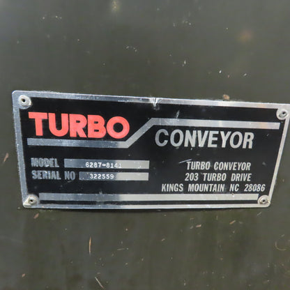 Turbo 6287-8141 Incline Chip Conveyor 208V 3Ph 18"x7" Intake W/ Coolant Recovery