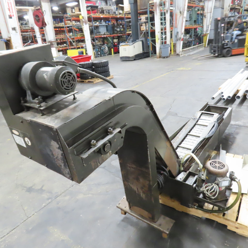 Turbo 6287-8141 Incline Chip Conveyor 208V 3Ph 18"x7" Intake W/ Coolant Recovery