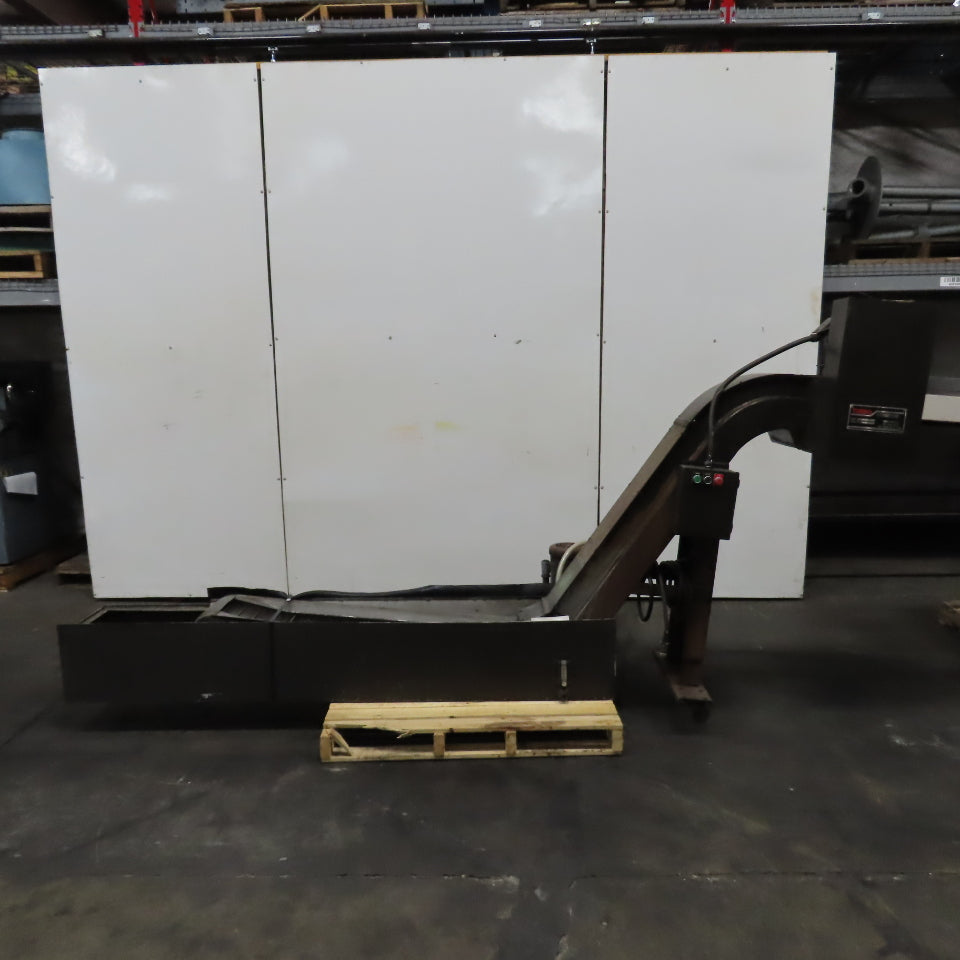 Turbo 6287-8141 Incline Chip Conveyor 208V 3Ph 18"x7" Intake W/ Coolant Recovery