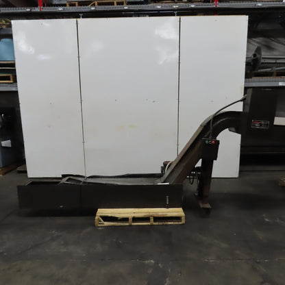 Turbo 6287-8141 Incline Chip Conveyor 208V 3Ph 18"x7" Intake W/ Coolant Recovery