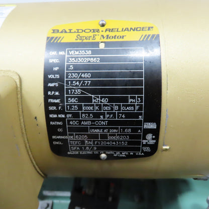 36"L x 25-3/4" Bed Width Power Roller Conveyor 0.5HP 230/460V 3Ph