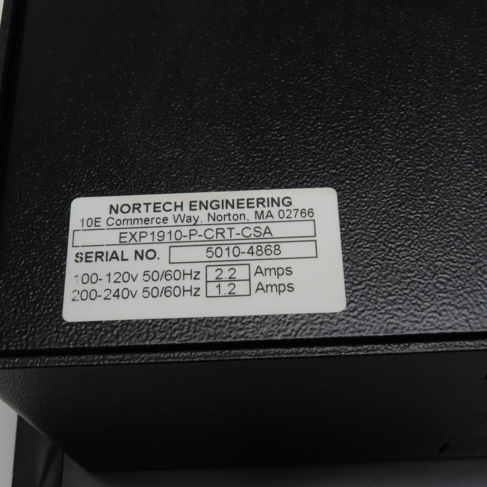 Nortech EXP1910-P-CRT-CSA Panel Mount Industrial Monitor 100-240V 2.2A 19"