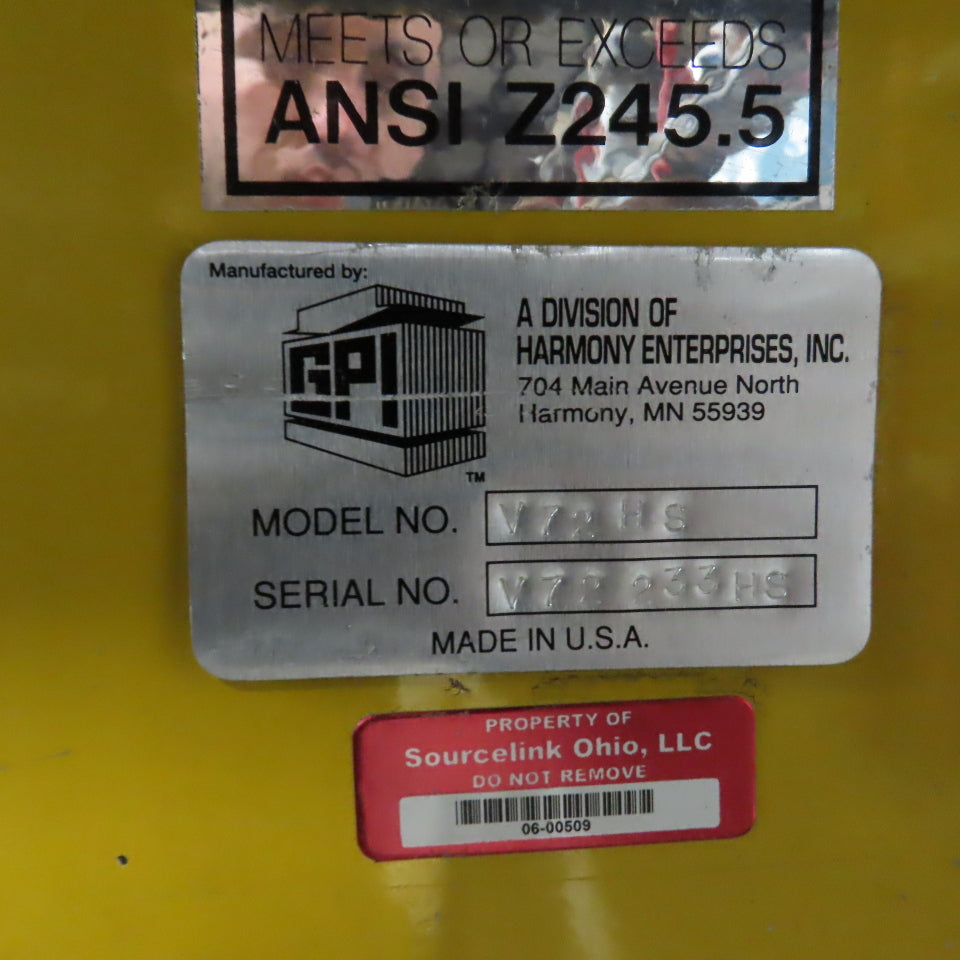 Harmony Enterprises V72HS 42" x 72" Vertical Baler 20HP 208-230/460V 3Ph Tested