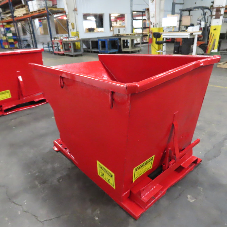 1 CU Yard Self Dumping Trash Scrap Recycling Hopper 59" x 35" x 34"