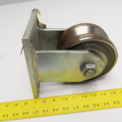 Albion Ind. VF0650039 V-Groove Track Rigid Cast Iron Caster 6"x3" Wide
