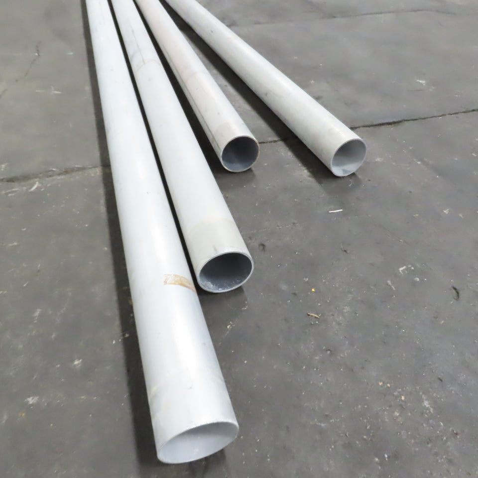 4" Aluminum Pneumatic Powder Conveying Line Pipe 418" Total 4 Pieces