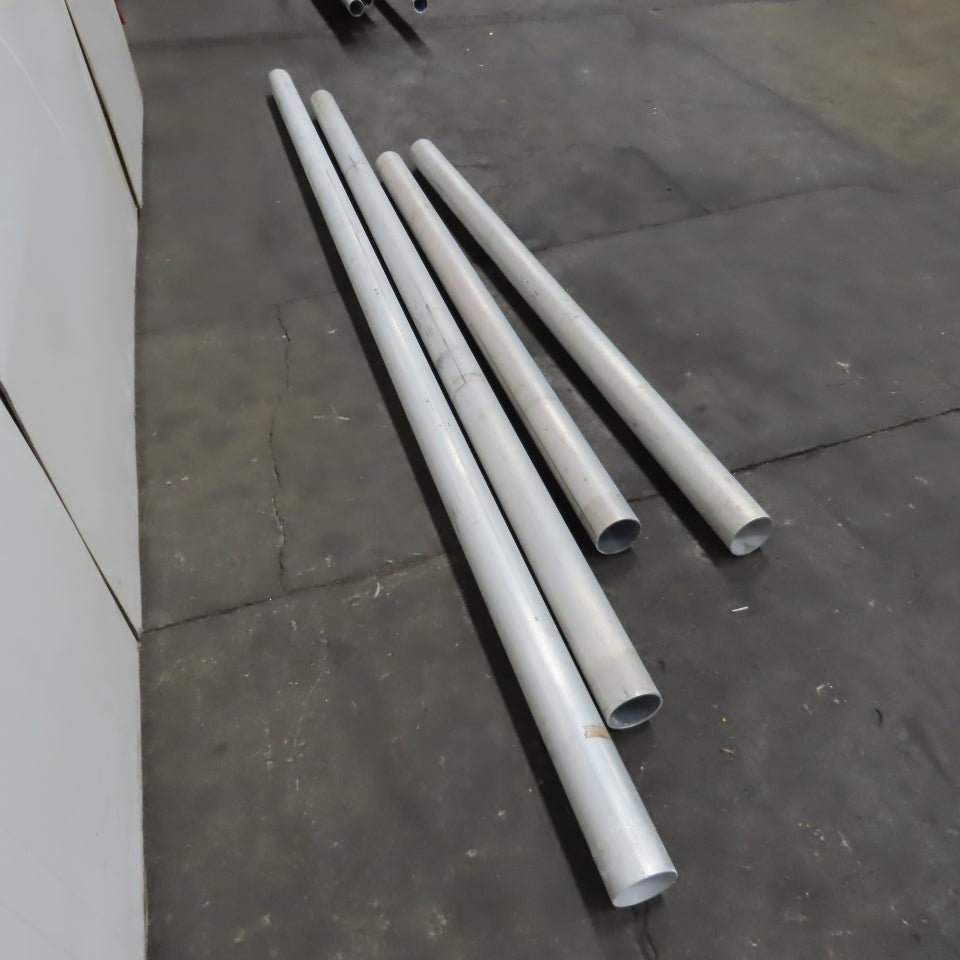 4" Aluminum Pneumatic Powder Conveying Line Pipe 418" Total 4 Pieces
