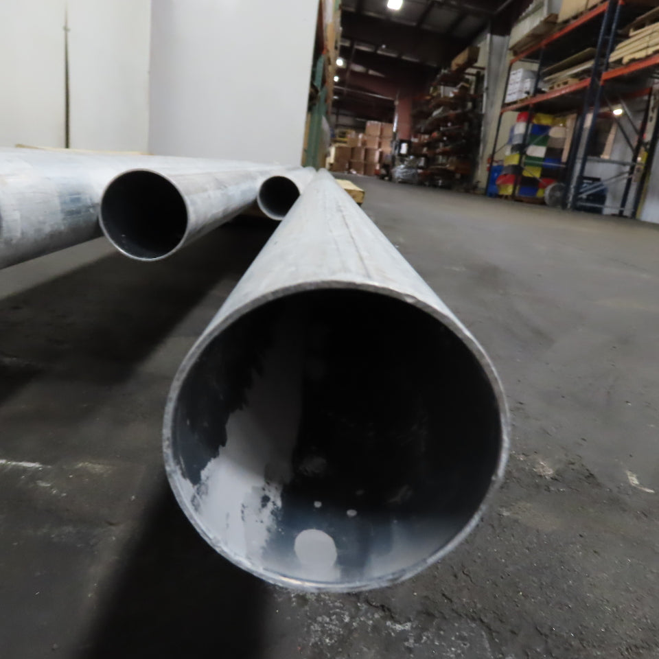 3" Aluminum Pneumatic Powder Conveying Line Pipe 645" Total 5 Pieces